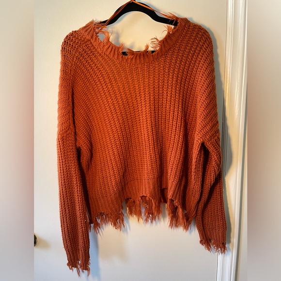 Miracle Distressed Knit Sweater size S/M - Picture 6 of 8